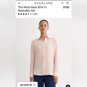Everlane Rose Silk Collared Shirt